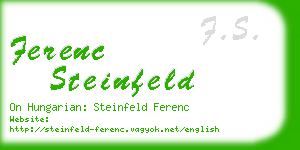 ferenc steinfeld business card